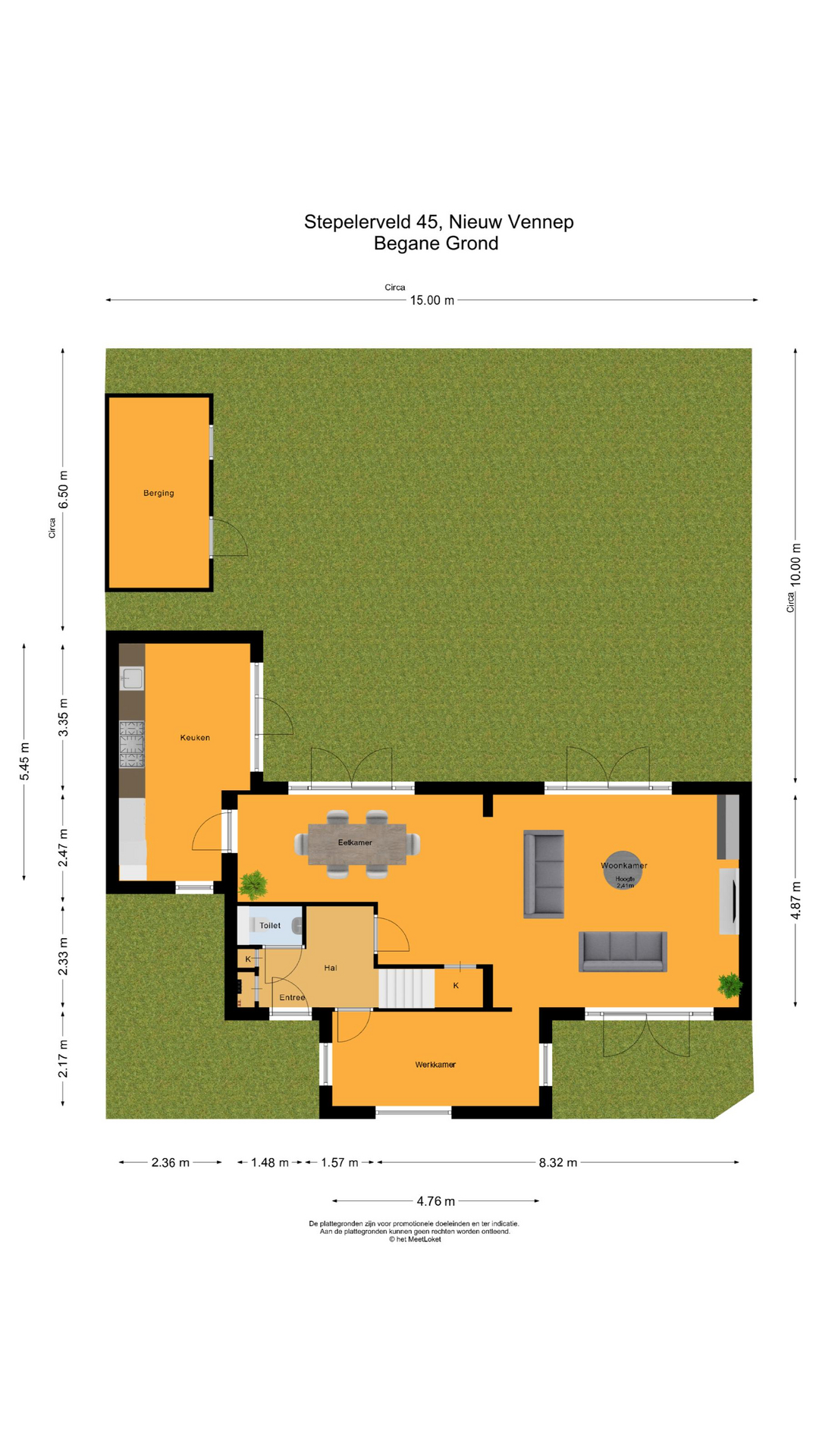 Stepelerveld 45 , 2151 JM Nieuw-vennep map